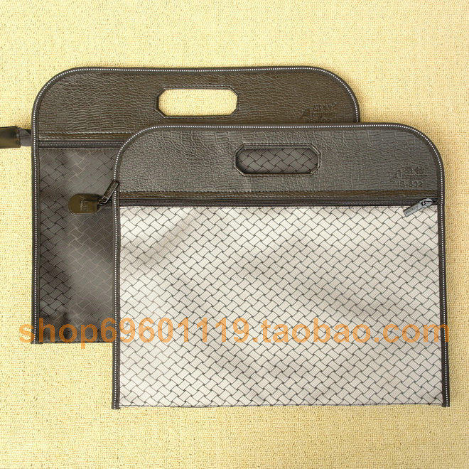 Promotion Leather Hand Oxford Cloth Meeting Training Documents Kit Zipped Affair Bag Stylish Advertising Gift Bags 