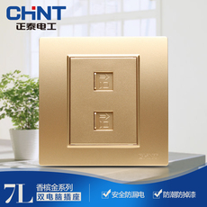 Розетка сетевая LAN Чинт стали стены