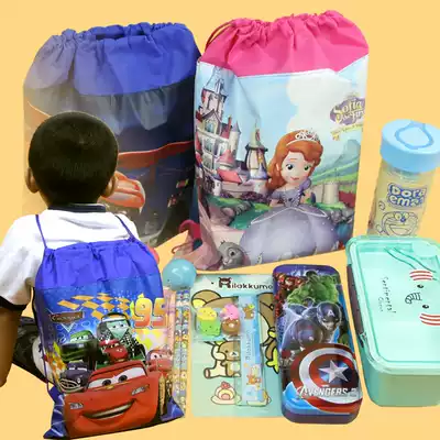 Children's birthday gift gift cute combination student stationery gown bag stationery set Prize