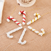 Christmas Decorations Christmas Inflexus Mini Crutches Christmas Presents Christmas Tree Decorations Pendant 6 Packs