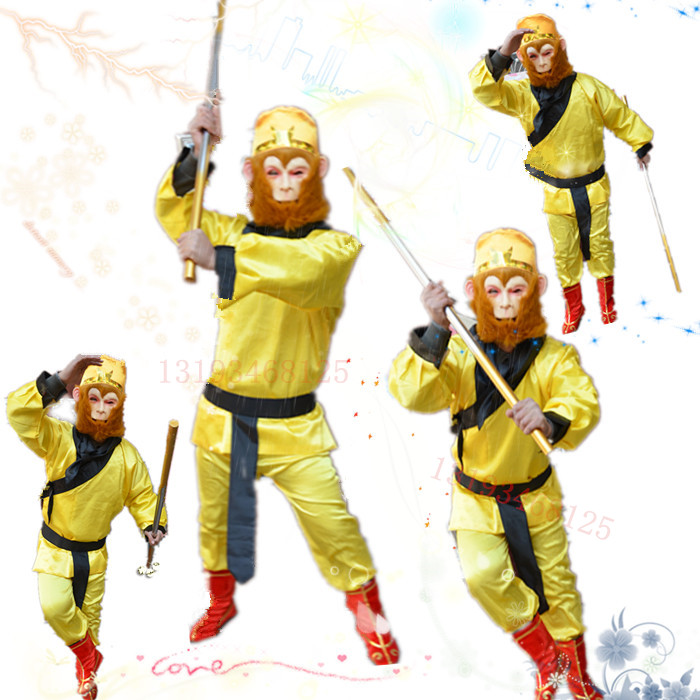 Monkey King Monkey King Mask Head Cover Props Monkey King Costume Ruyi Golden Hoop Stick Journey to the West Costume