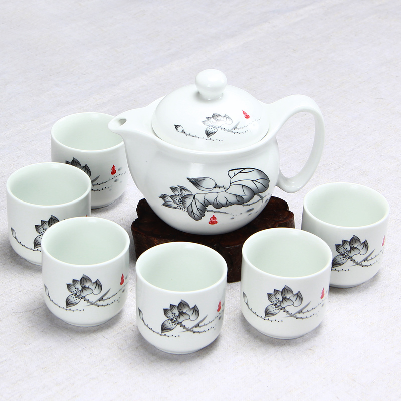 Kung fu tea set ceramic kitchenware large girder of a complete set of domestic hot water cup suit the teapot