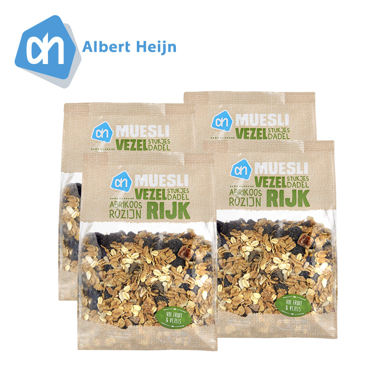 Albert Heijn高纤维谷物水果燕麦片 4袋荷兰进口麦片低脂冲饮即食