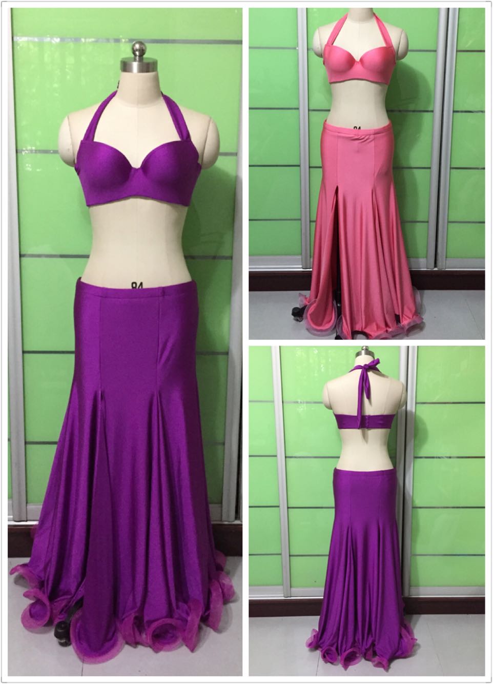 Bag Hip fish tail dress belly dance Dress Rehearsal practice suit Desert Dance Advanced Ordering