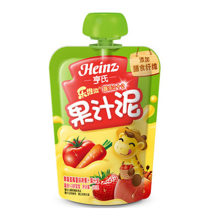 15年11月 亨氏果泥乐维滋 苹果草莓番茄胡萝卜 HS6131