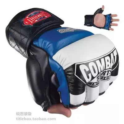 (Original) COMBAT professional MMA boxing cover leather half-finger Sandbag Training fighting UFC gloves