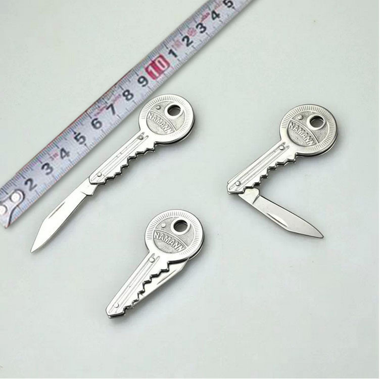 Stainless steel Mini key clasp knife creative small knife anti-body pocket folding knife with portable opening letter knife