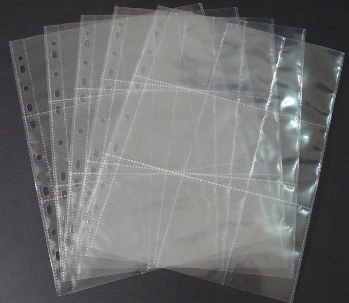Star Card Card Page High Quality Transparent PP Set Card Book Inner Page 11 Holes 9 Grid Card Book Loose Leaf Single Layer 10 Wire