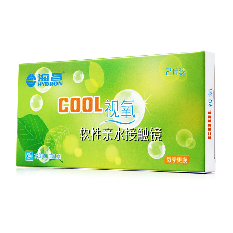 海昌隐形近视眼镜cool视氧季抛2片装水润舒适VOV