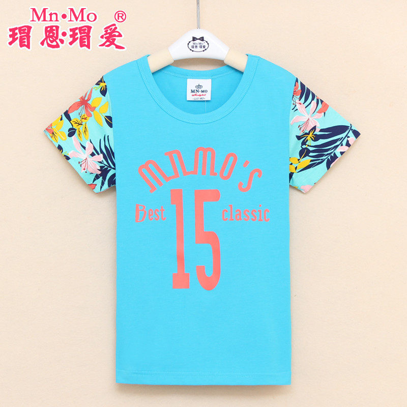 瑁恩瑁爱男童短袖t恤童装夏季新款2016儿童男孩大男童圆领t恤韩版