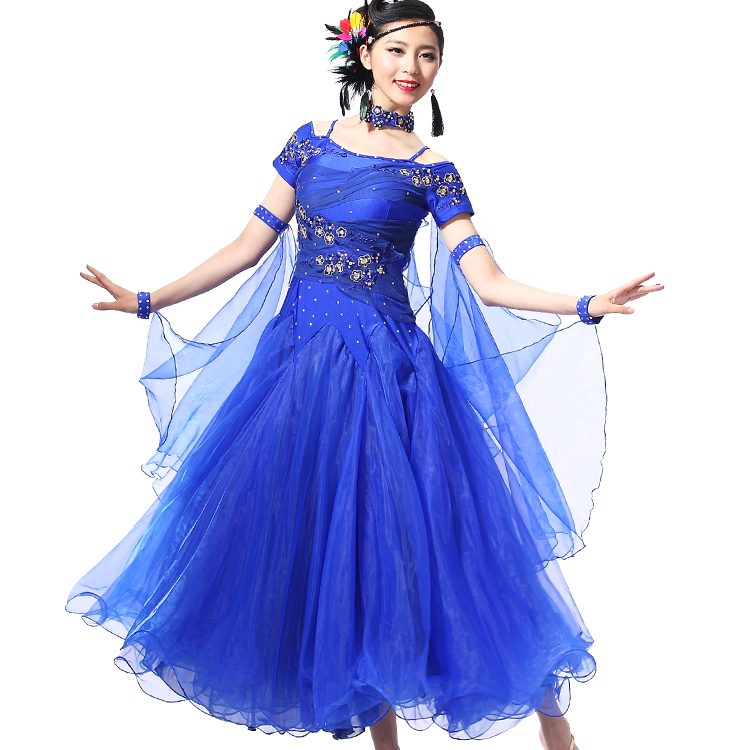 Luxury modern dance clothes, modern dance performance clothes, performance clothes, national standard dance dress, social dance dress