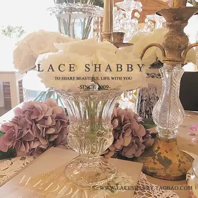LACESHABBY imported retro French style light luxury home relief cut glass tall vase