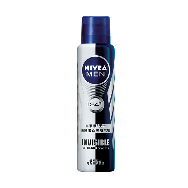 Nivea/妮维雅男士黑白出众爽身气雾 150ml