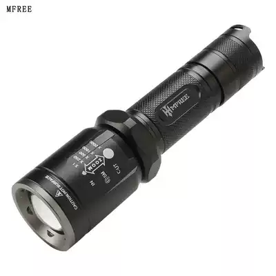 MFREE Explorer LED bright light flashlight Outdoor household cycling telescopic zoom five-speed dimming flashlight a