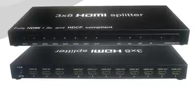 Tongli HDP308 HDMI 3 in 8 out distributor three in eight out HDMI switcher supports 3D remote control