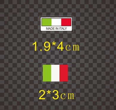 Italian flag with MADE IN ITALY small mark (printed version)