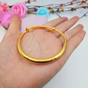 Vòng đeo tay nữ mạ vàng 24k cổ điển mạ vàng Push-pull có thể điều chỉnh vòng đeo tay bằng vàng dày giả bằng vàng trong một thời gian dài