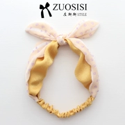 Zuosisi Cô gái tóc Hàn Quốc ban nhạc phụ huynh-trẻ em phụ kiện tóc bé gái tai thỏ headband phong cách dễ thương