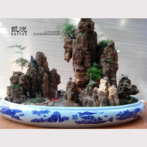 Absorbent stone rockery bonsai flowing water ornaments desktop landscape large water stone town house strange stone fish tank landscaping original stone