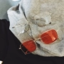 Mới dây vàng retro bên vuông ống kính màu trong suốt kính kim loại khung kính râm kính râm nam nữ mat kinh hang hieu