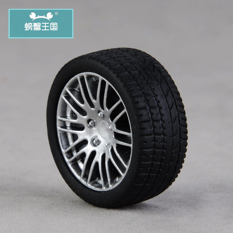 Handmade DIY making rubber toy wheels 35mm 40mm 45mm 45mm 48mm tire wheels 2 3mm holes