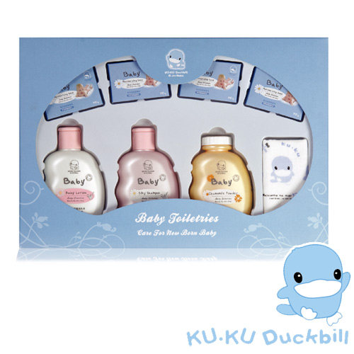 台湾官网直邮进口KU.KU酷咕鸭-婴儿沐浴礼盒