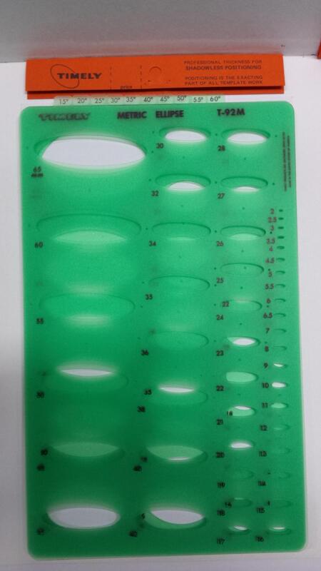 Timely T-92M Ultra-Thin Drawing Ruler Template with Various Degrees of Curvature, Large Oval Necklace Jewelry