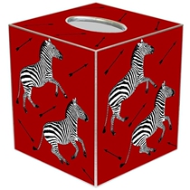 New York Lower City Park Imports US Made in Love Zebra Wooden Tissue Box Pumping Cardboard Boxes For Home