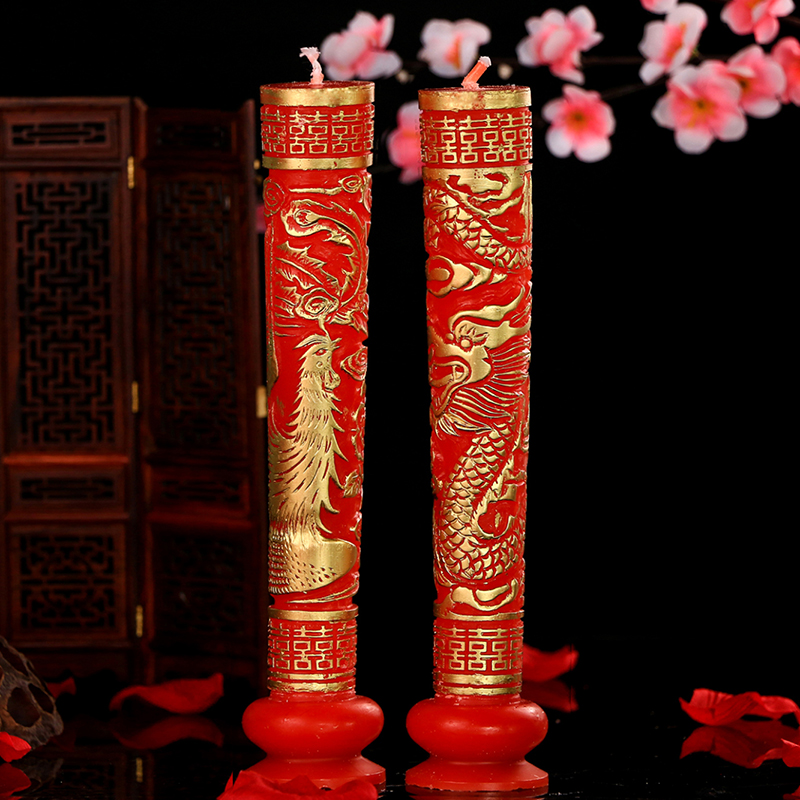 Usd 3 93 Wedding Supplies Gifts Room Layout Chinese Wedding Supplies Gifts Room Layout Chinese Red Smokeless Dragon And Phoenix Candles On