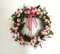 Simulation wreath hanging door ornaments door hanging heart shaped love wreath lintel flower wedding simulation flower wall Christmas wreath