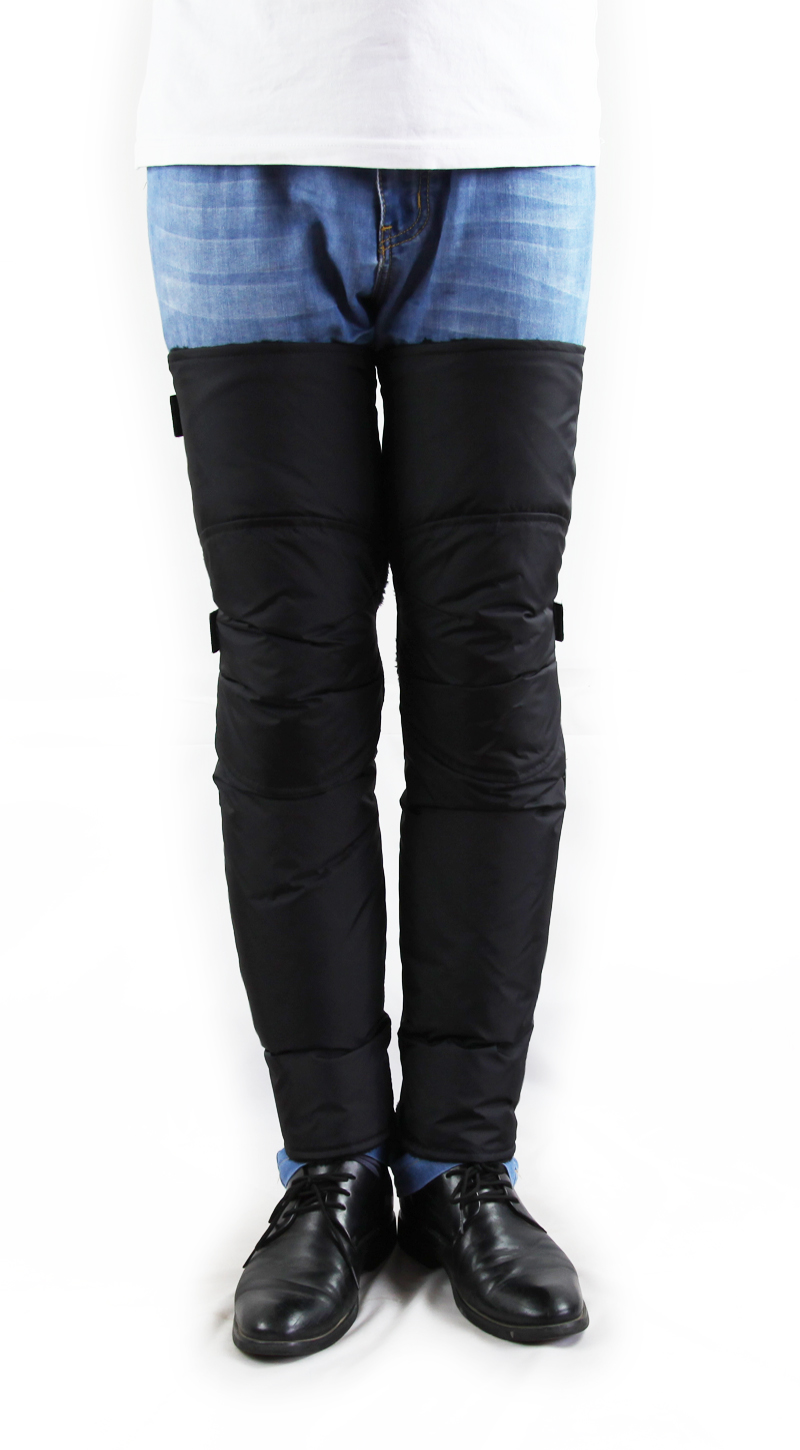 Electric car kneecap thickened lengthened woman warm down kneecap men's winter wind-proof cold-proof thickened protective legs