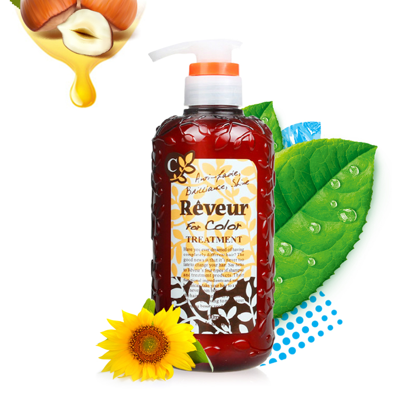 Reveur无硅护发素护色保湿型 花果甜香 橙色500ml 修复染发损伤