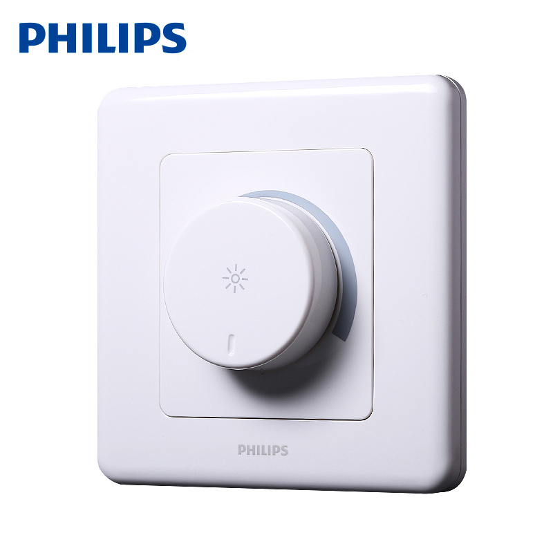 Philips Wall Switch Socket Panel Orry Series Yao White 300W Dimming Switch