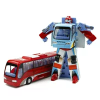 Meizhi Transformers Auto Transformer Bus Mô hình xe buýt Mô hình xe trẻ em Đồ chơi mô phỏng xe - Chế độ tĩnh mô hình ace