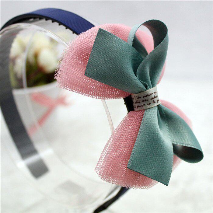 South Korea imported children's hair accessories headwear girls baby headband student hair card snow yarn bow headband with teeth