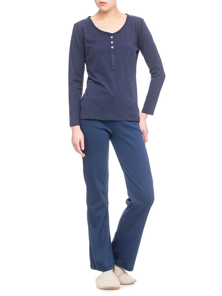 ROYAL VELVET|深蓝棉氨素色居家上装