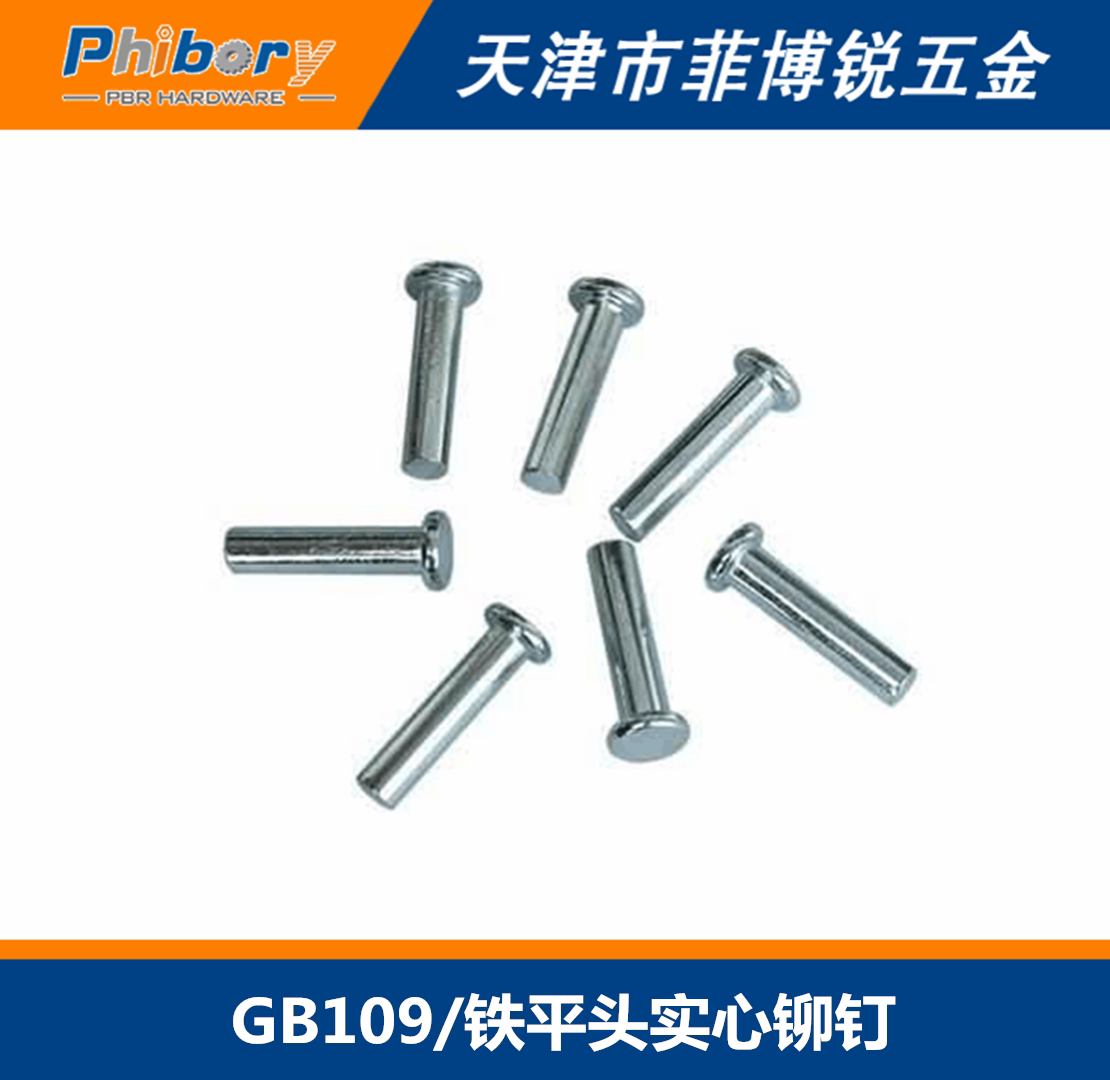 Flat iron rivets GB109 iron flat head solid rivets iron rivets M2M3M4M5M6M8M10 full specifications