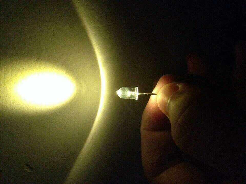 5mm LED light transparent hair warm white goose yellow light yellow short foot brand new premium special price