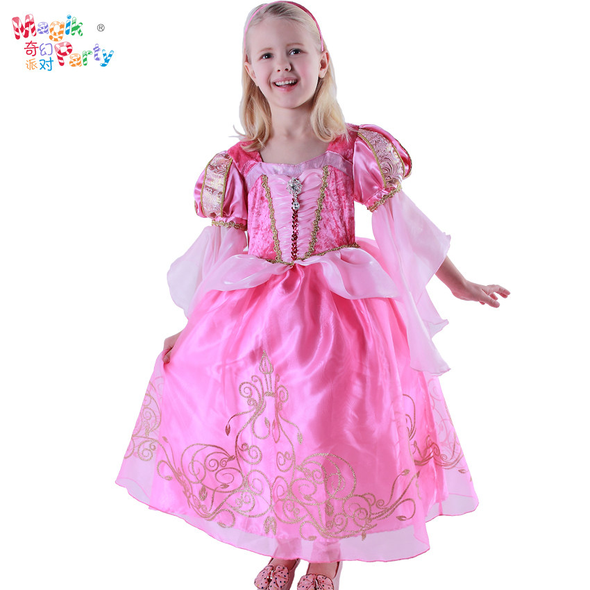 Halloween Children's Costume Cospaly Masquerade Girls Dress Flower Girl Sleeping Beauty Princess Dress