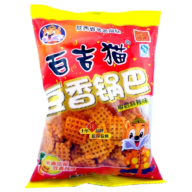 【天猫超市】陕西西安特产百吉猫锅巴豆香小锅巴椒香麻辣味80g