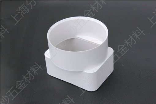 PVC full plastic 83 * 60 conversion 75mm squared turn round joint Tiangou sink square sewer water falling rainwater square pipe