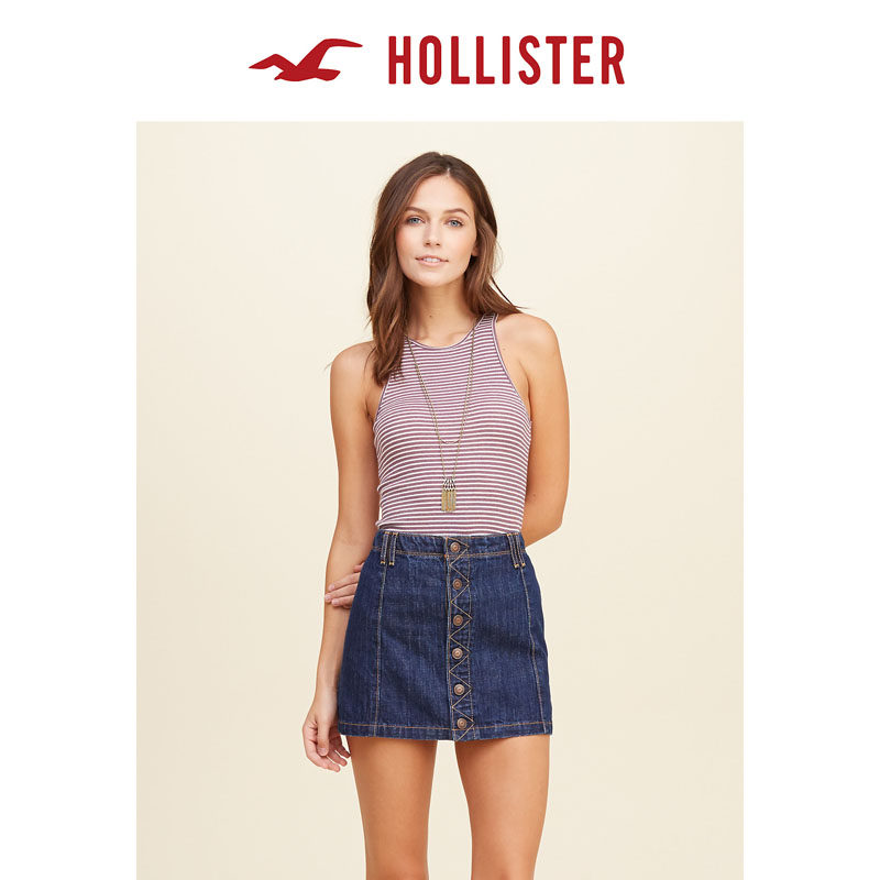 Hollister 高领棱纹背心 女 103562