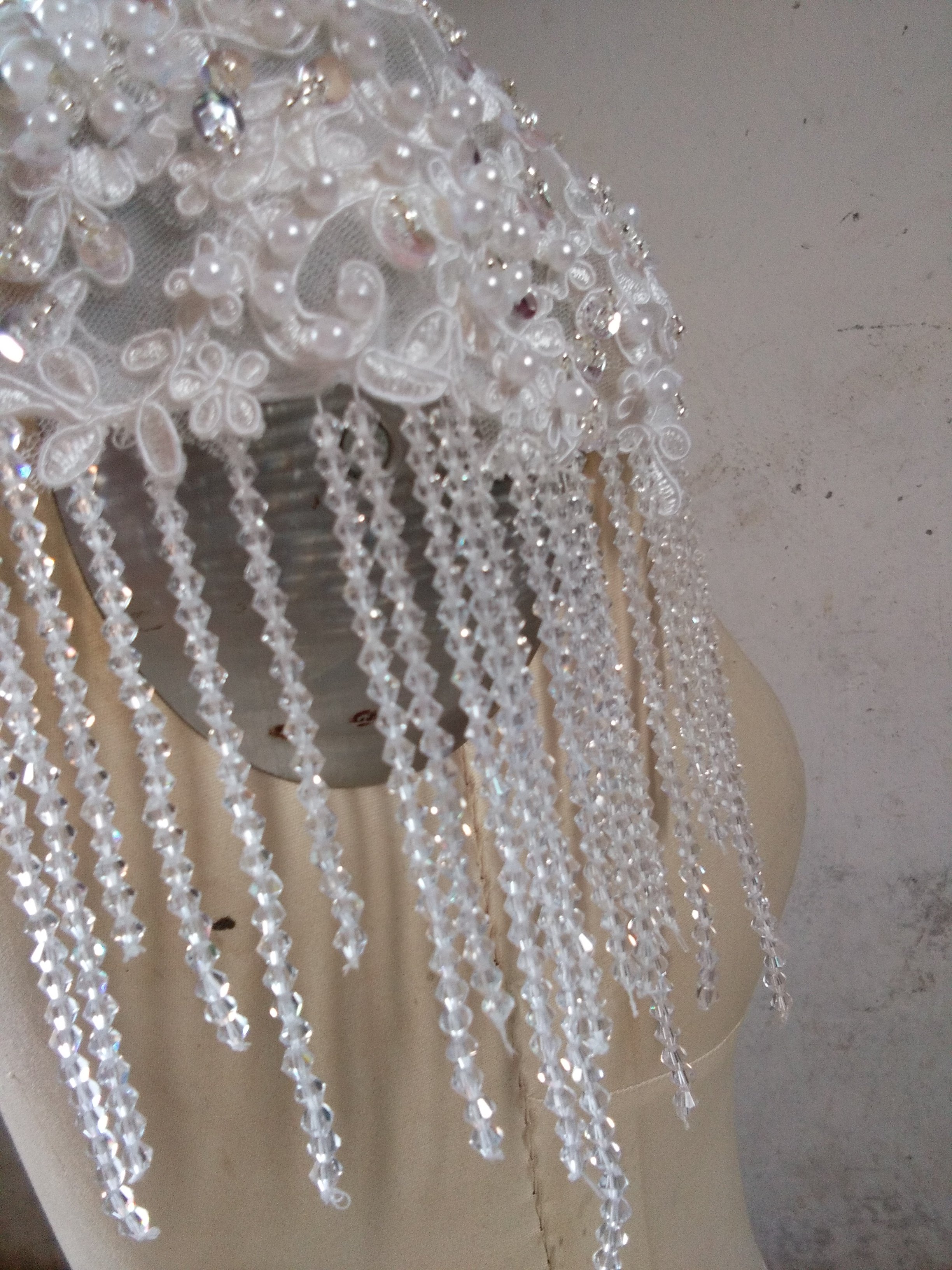 Spring and Autumn Original Wedding Dress Costume Accessories Lace Order Shoulder White Streaming Coat