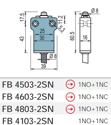 FB4103-2SN PIZZATO limit switch Travel switch