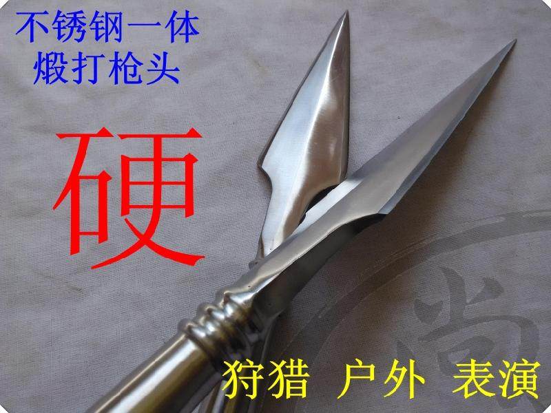 Stainless steel one forged shooting gun head show gun head red tassel head outdoor hunting