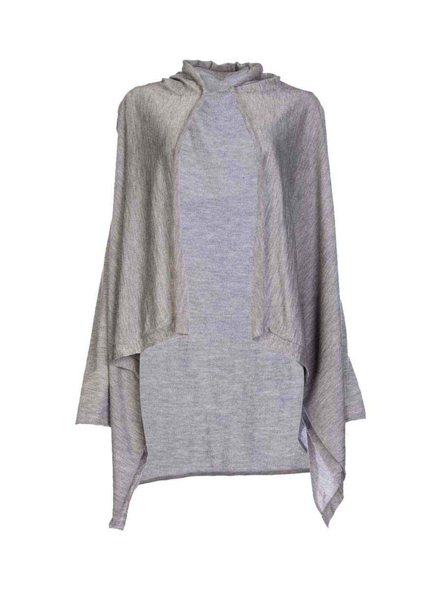 Dolce&Gabbana 灰色不规则剪裁开襟上衣