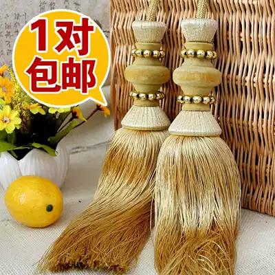High-grade European American curtain strap hanging ball Double Ball tie ball ball ball tassel decoration strap rope curtain buckle