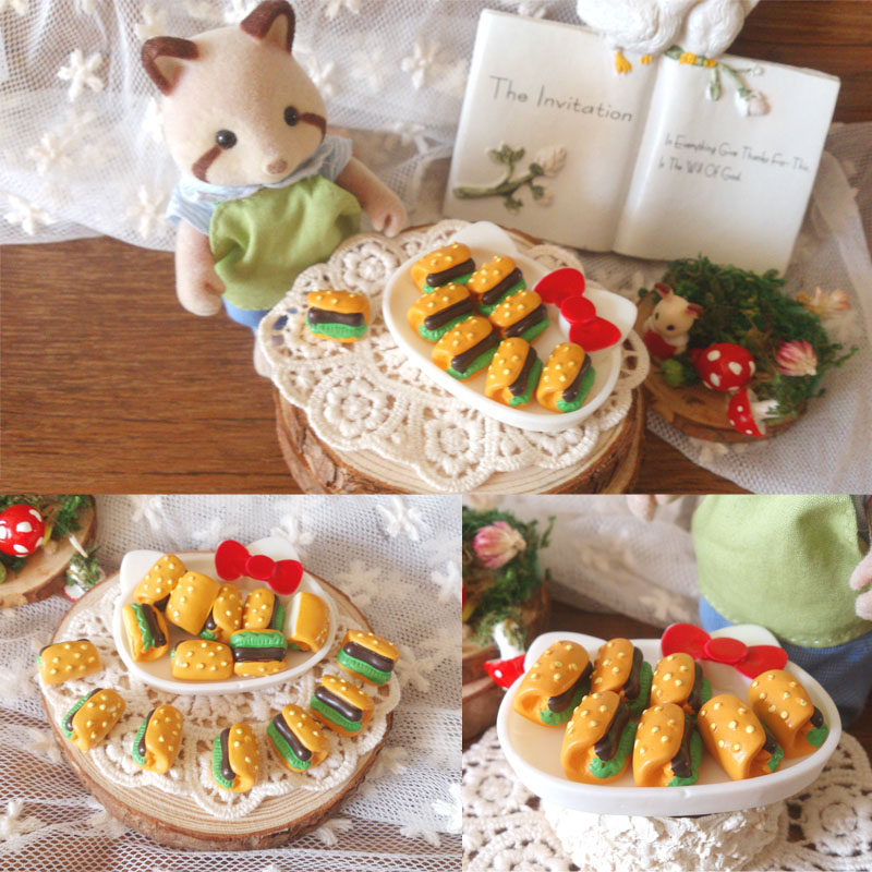 (New) 1: 12 Dress up wine accessories food play scene girl toy model-hot dog