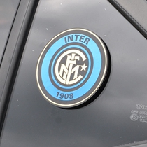 Inter Milan football team metal car logo France German personality decoration 3D three-dimensional modified car sticker custom label