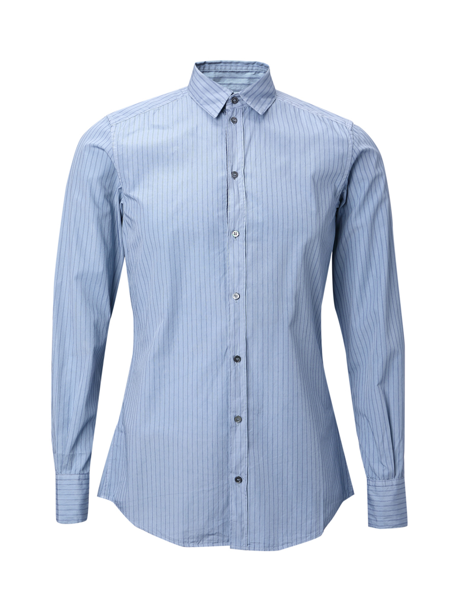 Dolce&Gabbana 蓝色条纹长袖衬衫